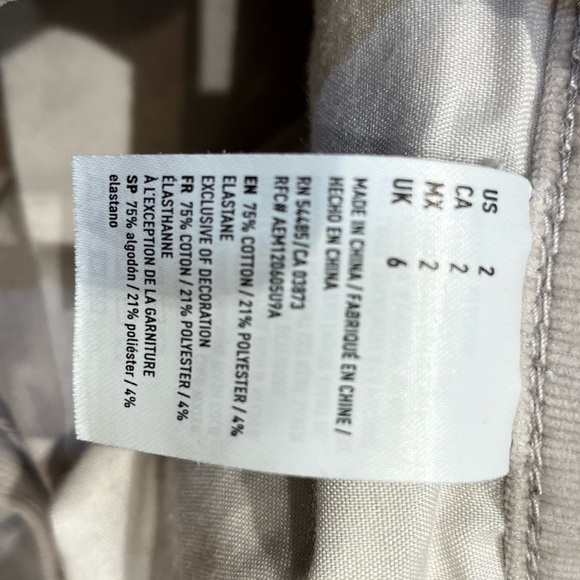 American Eagle Outfitters Light Pink Thin Wale Corduroy Jean Style Skirt Sz 2 - Picture 6 of 6